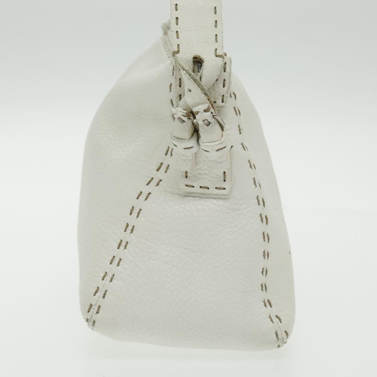 Fendi Selleria White Leather Handbag (Pre-Owned) Size ONE SIZE - 5 Thumbnail