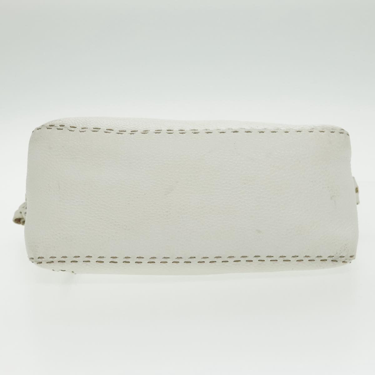 Fendi Selleria White Leather Handbag (Pre-Owned) Size ONE SIZE - 10 Thumbnail