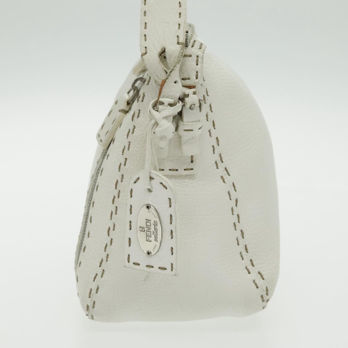 Fendi Selleria White Leather Handbag (Pre-Owned) Size ONE SIZE - 6 Thumbnail