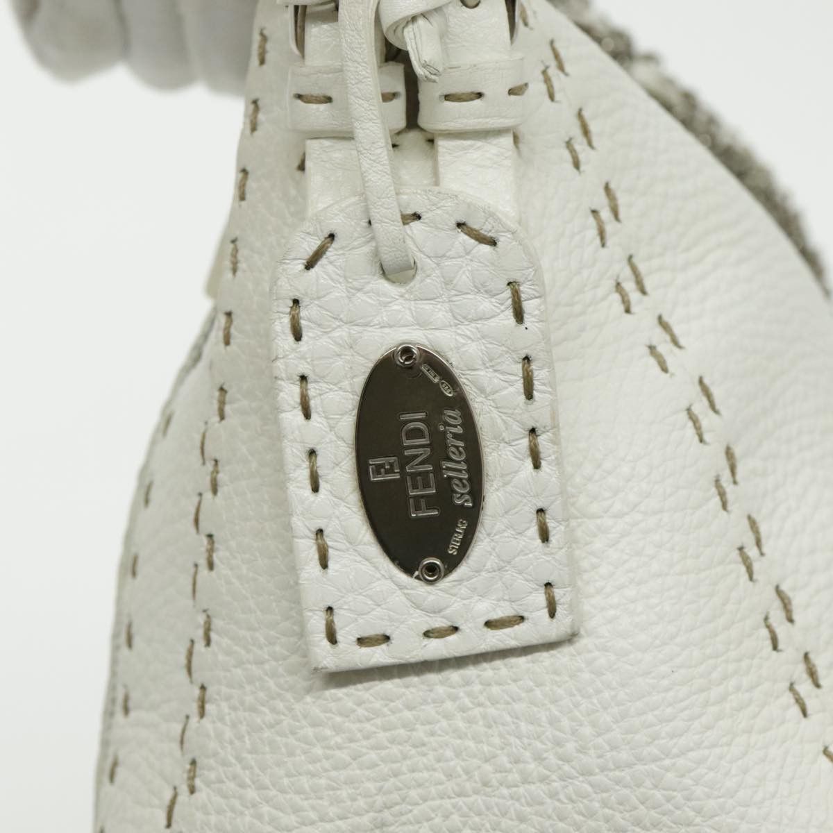 Fendi Selleria White Leather Handbag (Pre-Owned) Size ONE SIZE - 15 Thumbnail