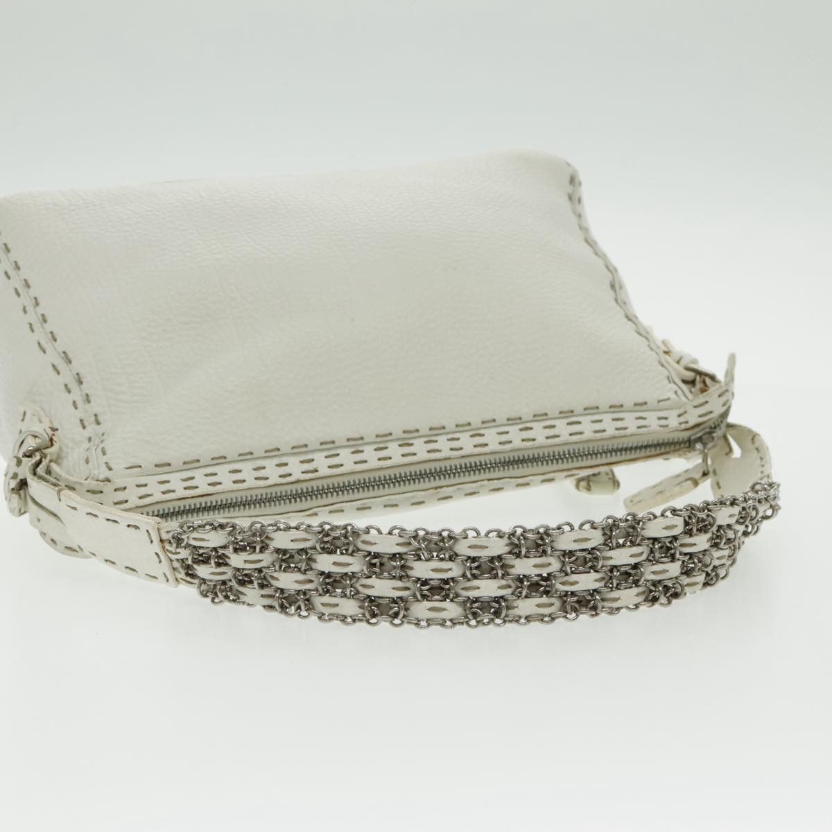 Fendi Selleria White Leather Handbag (Pre-Owned) Size ONE SIZE - 8 Thumbnail
