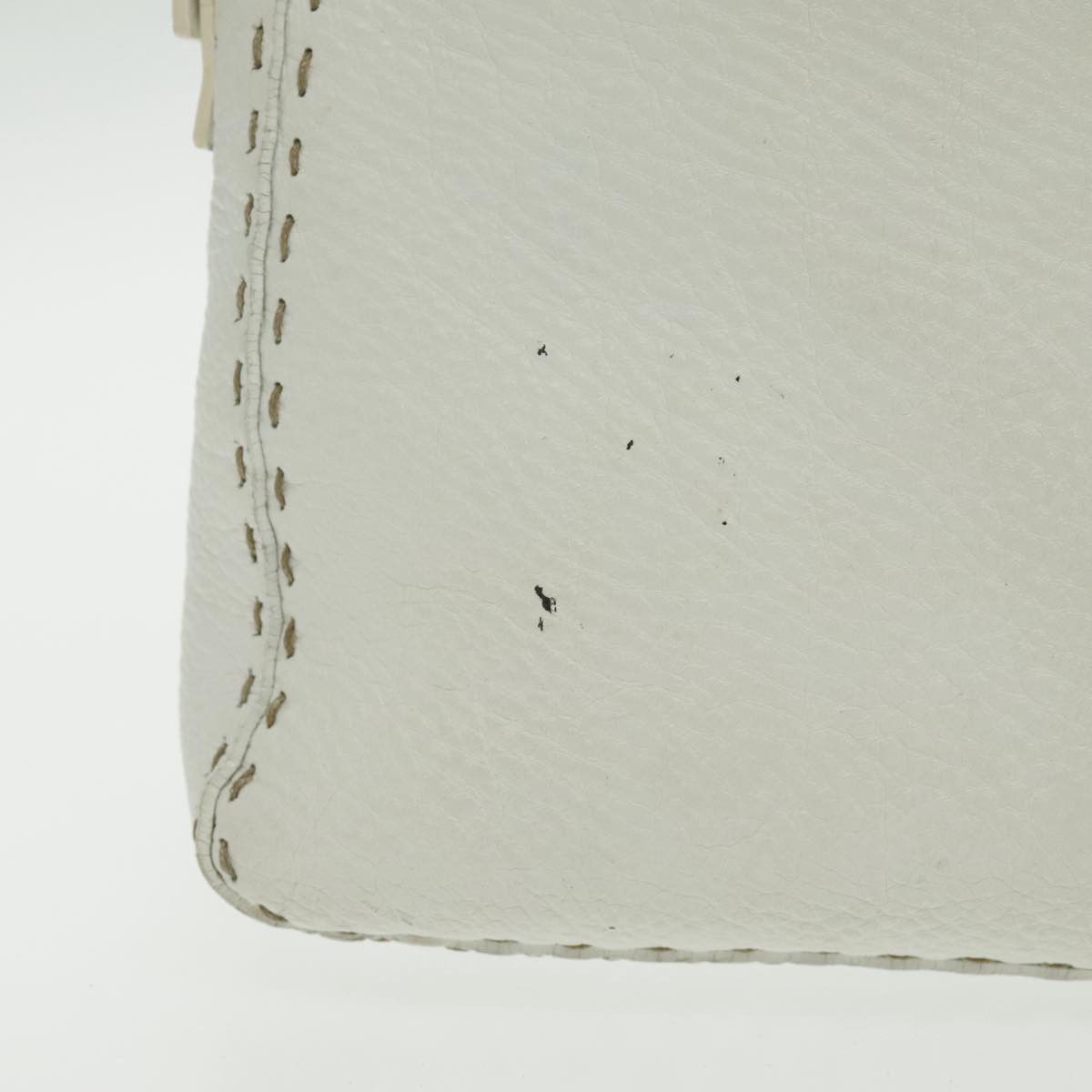 Fendi Selleria White Leather Handbag (Pre-Owned) Size ONE SIZE - 4 Thumbnail