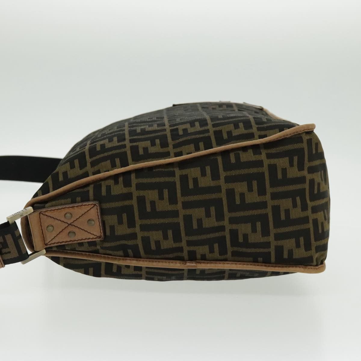 Fendi Zucca Brown Canvas Shoulder Bag (Pre-Owned) Size ONE SIZE - 3 Thumbnail
