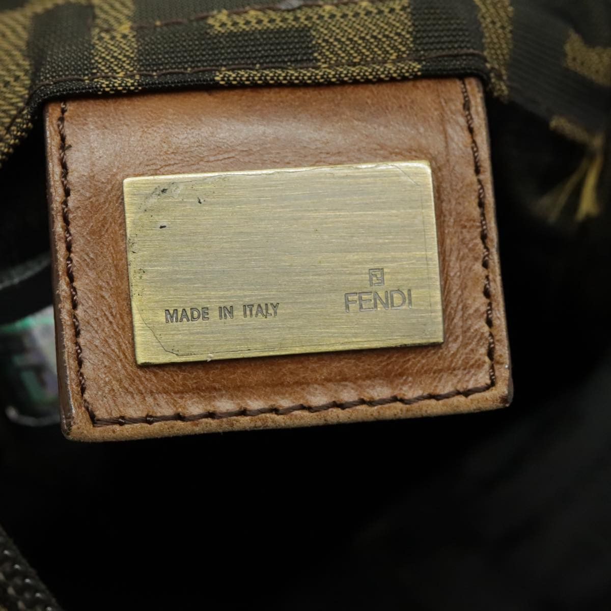 Fendi Zucca Brown Canvas Shoulder Bag (Pre-Owned) Size ONE SIZE - 10 Thumbnail