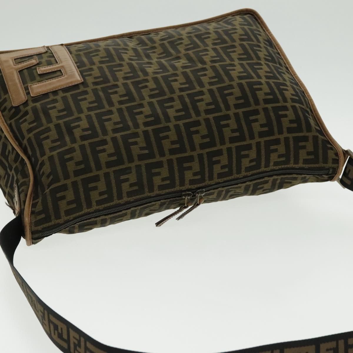 Fendi Zucca Brown Canvas Shoulder Bag (Pre-Owned) Size ONE SIZE - 13 Thumbnail