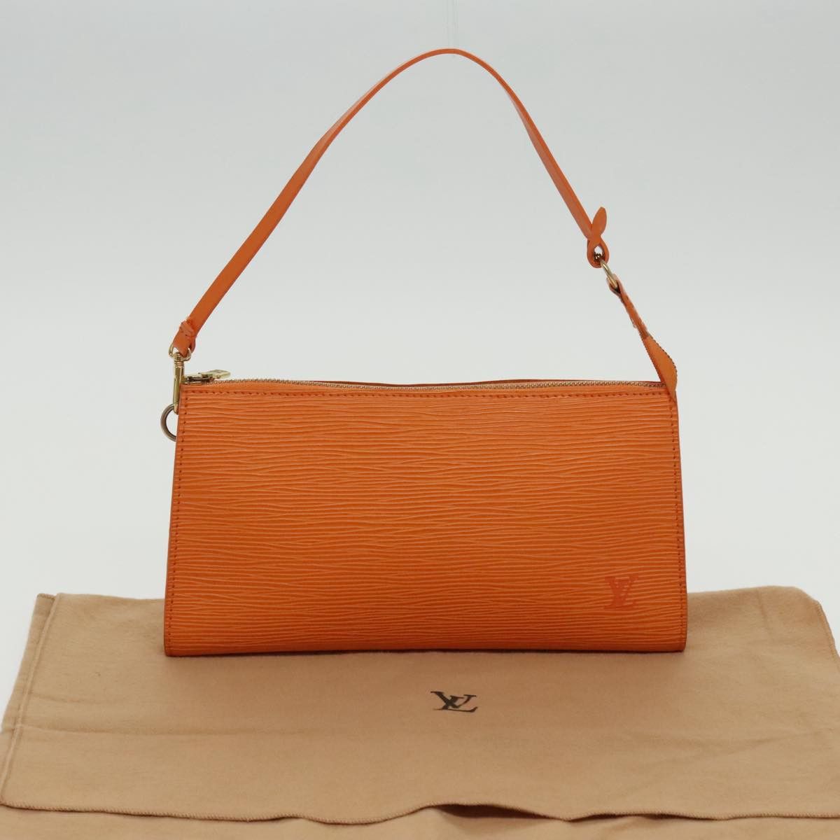 Louis Vuitton Pochette Accessoire Orange Leather Clutch Bag (Pre-Owned) Size ONE SIZE - 13 Thumbnail