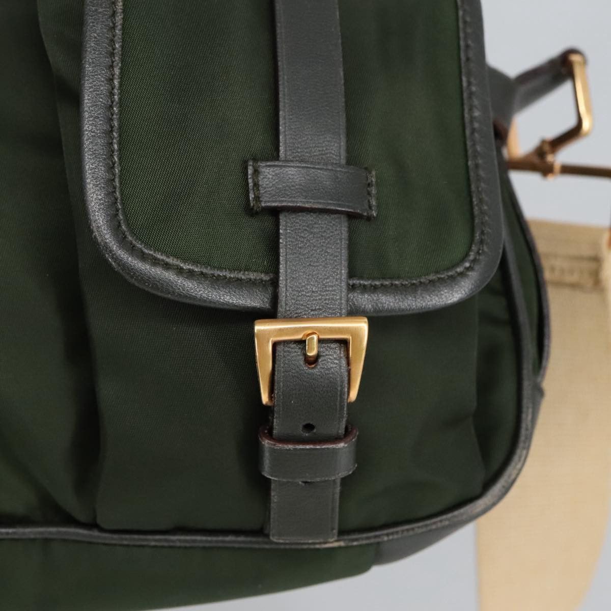 Prada Khaki Synthetic Shoulder Bag (Pre-Owned) Size ONE SIZE - 14 Thumbnail