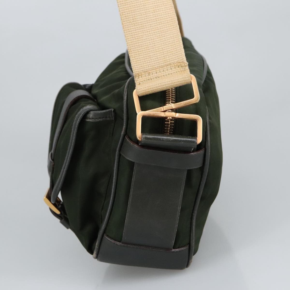 Prada Khaki Synthetic Shoulder Bag (Pre-Owned) Size ONE SIZE - 4 Thumbnail