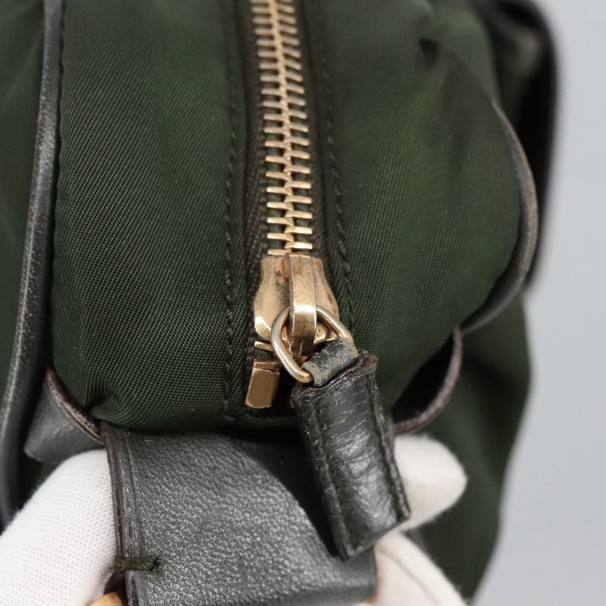 Prada Khaki Synthetic Shoulder Bag (Pre-Owned) Size ONE SIZE - 15 Thumbnail