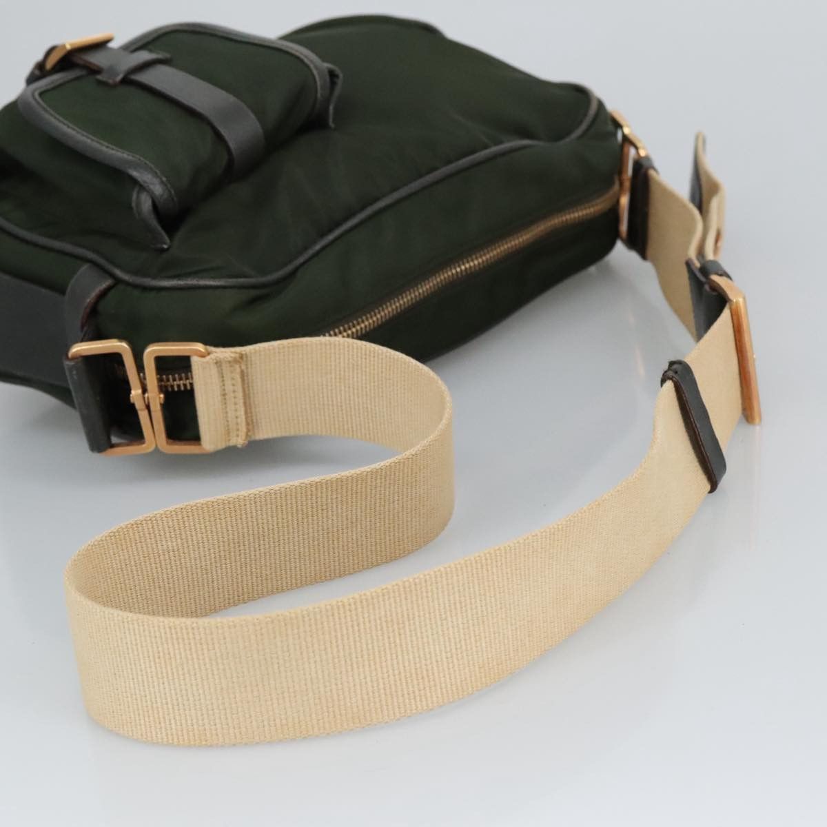 Prada Khaki Synthetic Shoulder Bag (Pre-Owned) Size ONE SIZE - 6 Thumbnail