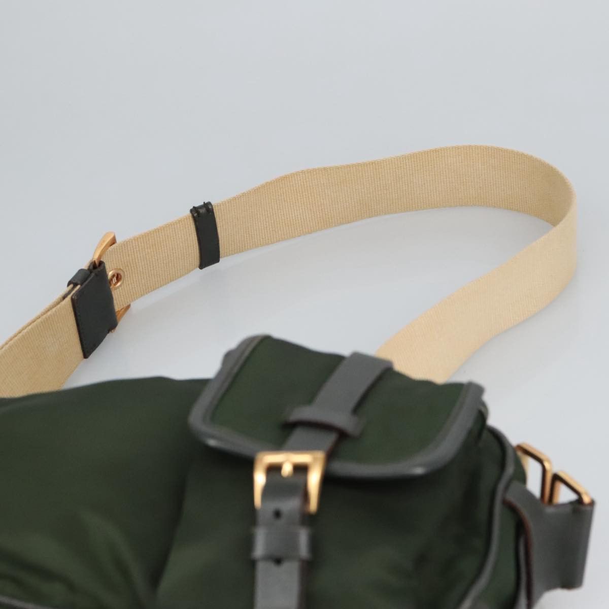 Prada Khaki Synthetic Shoulder Bag (Pre-Owned) Size ONE SIZE - 7 Thumbnail