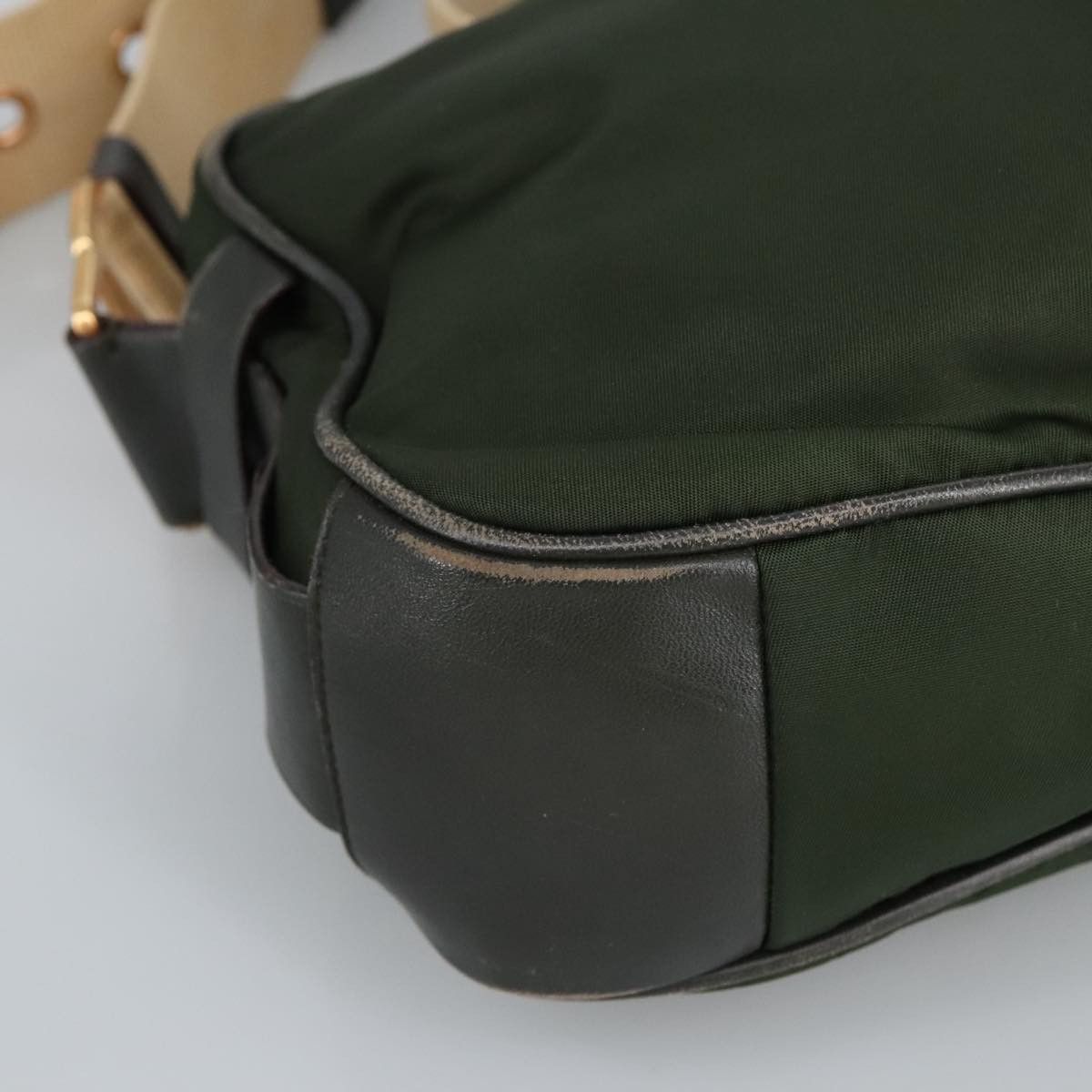 Prada Khaki Synthetic Shoulder Bag (Pre-Owned) Size ONE SIZE - 10 Thumbnail