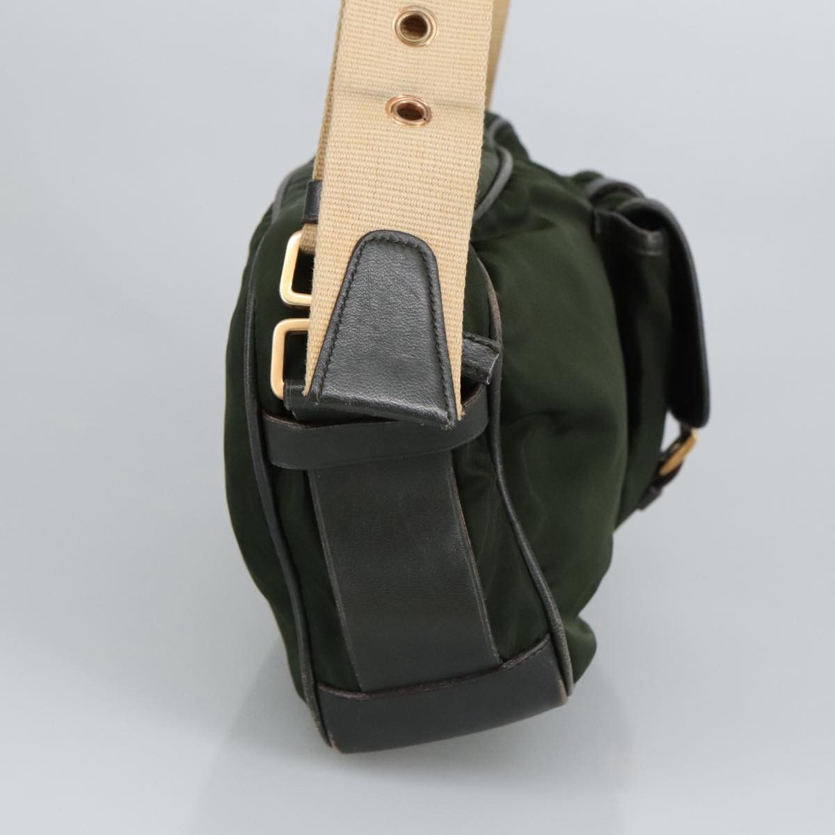 Prada Khaki Synthetic Shoulder Bag (Pre-Owned) Size ONE SIZE - 3 Thumbnail
