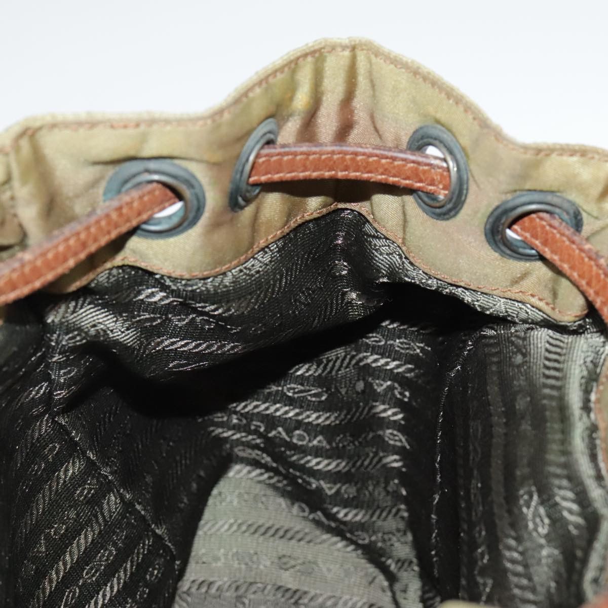 Prada Khaki Synthetic Shoulder Bag (Pre-Owned) Size ONE SIZE - 20 Thumbnail