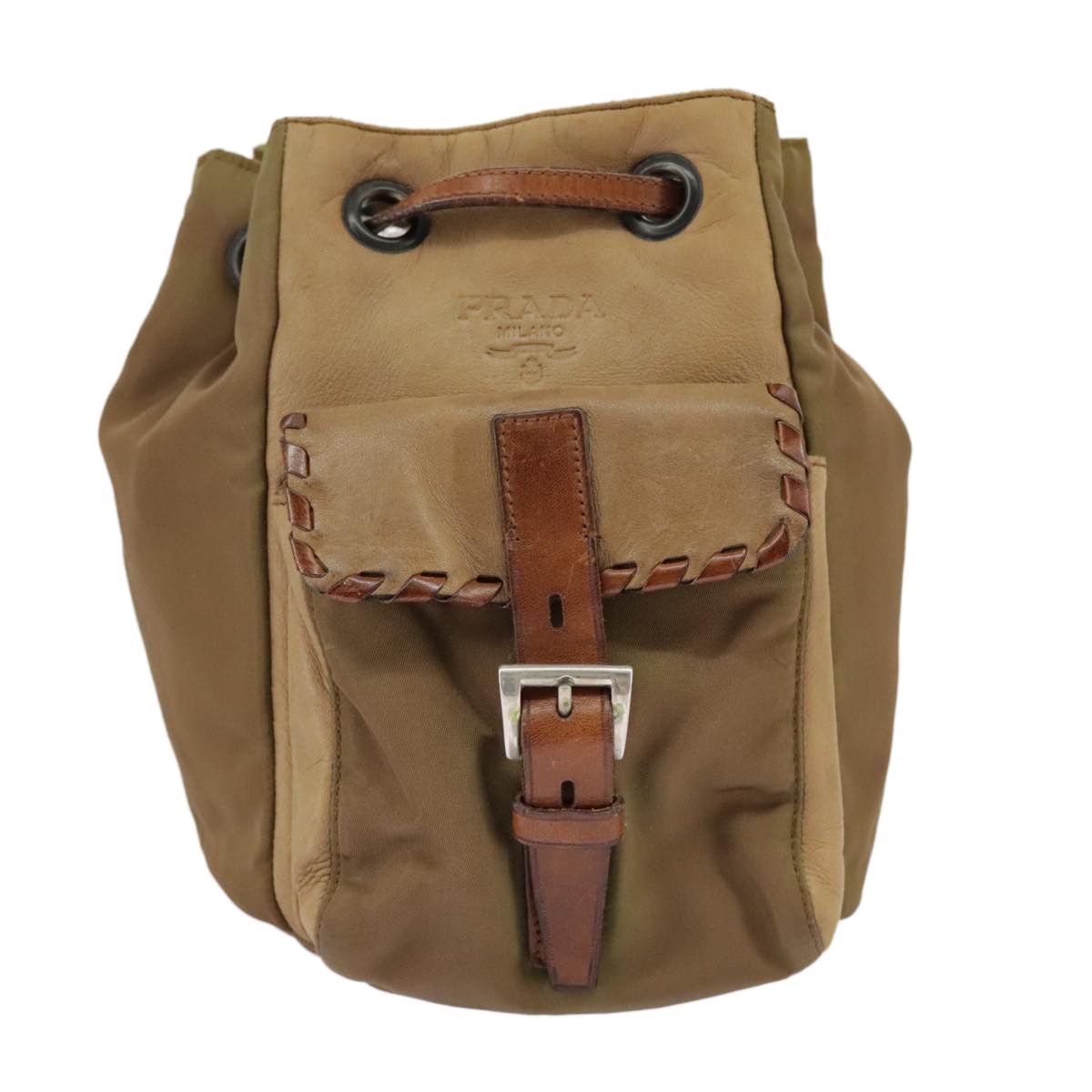 Prada Khaki Synthetic Shoulder Bag (Pre-Owned) Size ONE SIZE - 2 Thumbnail