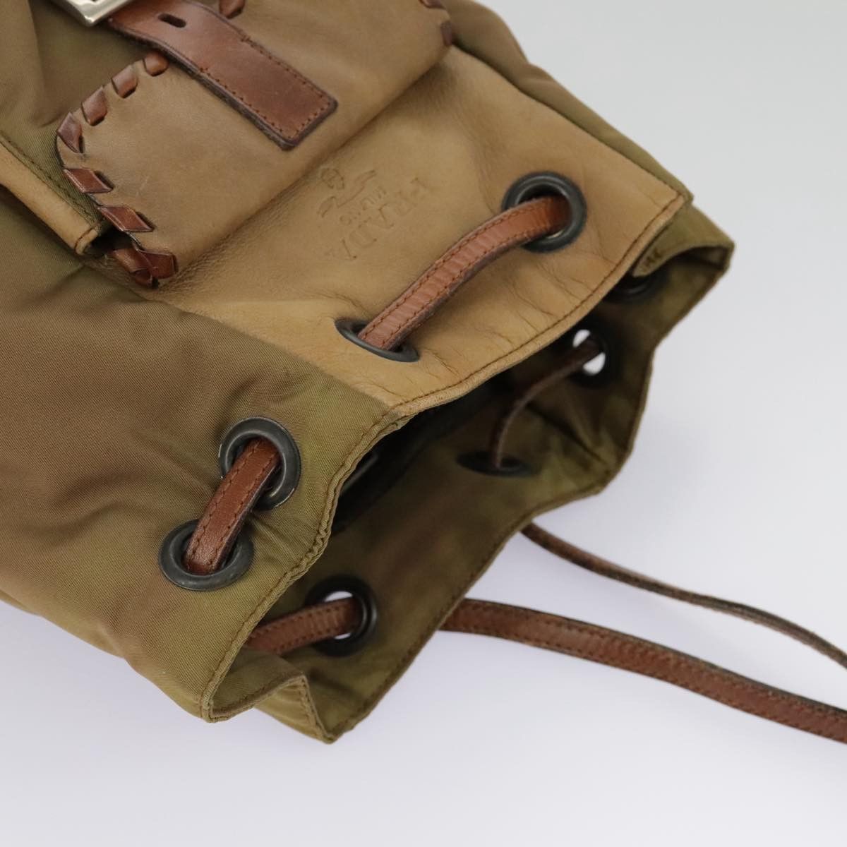 Prada Khaki Synthetic Shoulder Bag (Pre-Owned) Size ONE SIZE - 6 Thumbnail