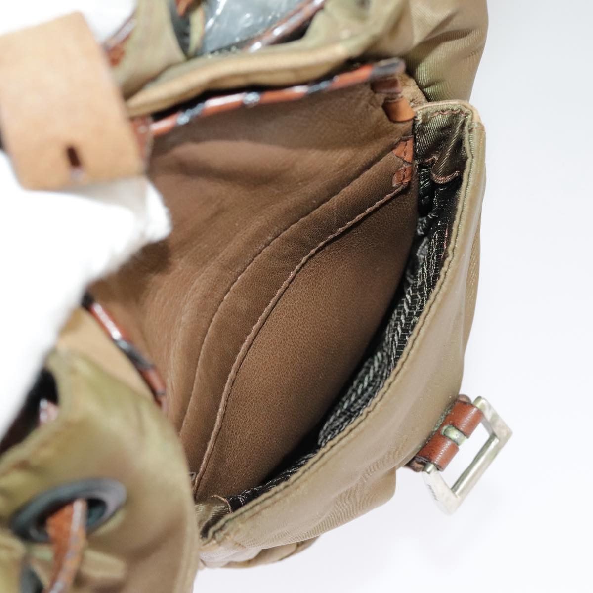 Prada Khaki Synthetic Shoulder Bag (Pre-Owned) Size ONE SIZE - 16 Thumbnail