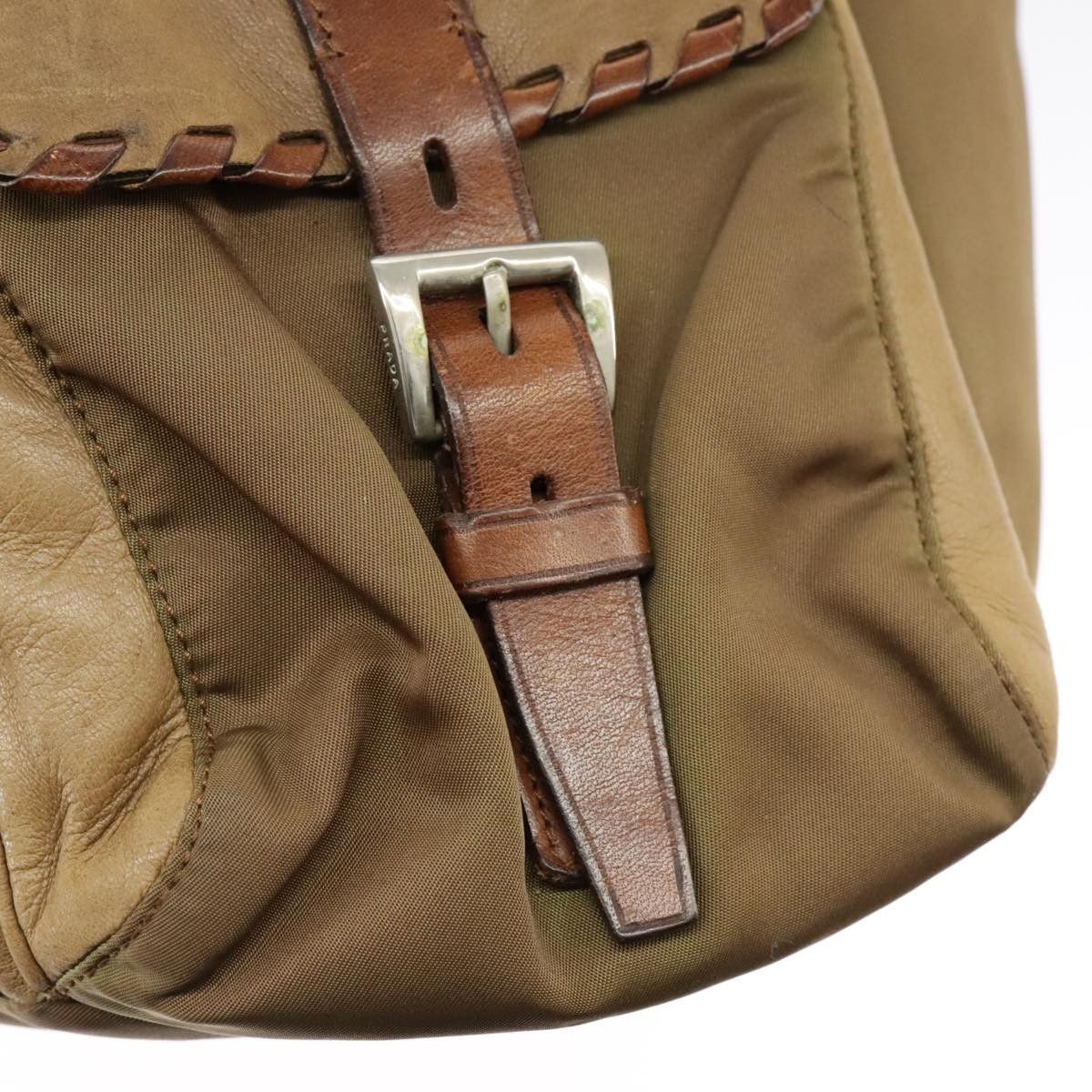 Prada Khaki Synthetic Shoulder Bag (Pre-Owned) Size ONE SIZE - 15 Thumbnail