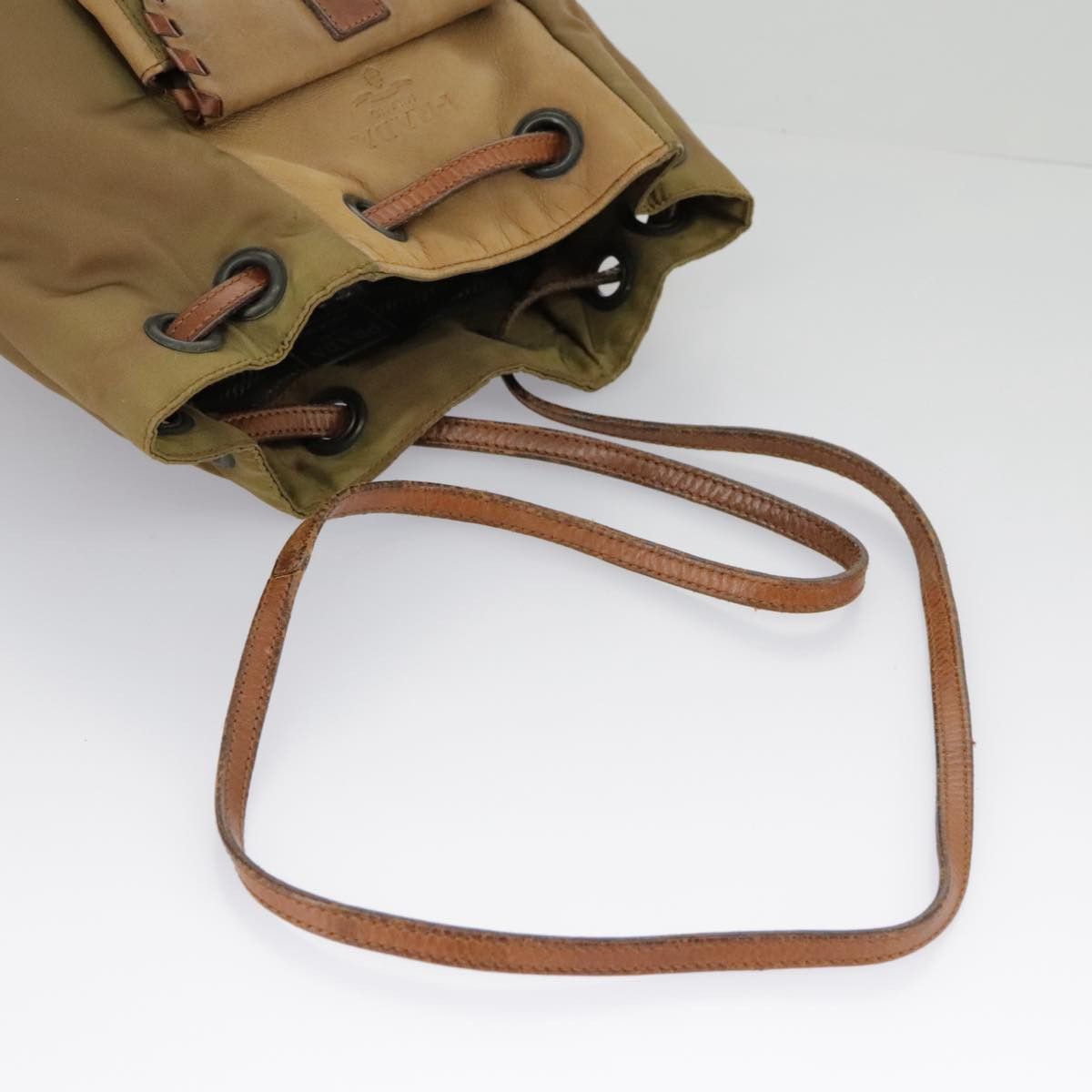 Prada Khaki Synthetic Shoulder Bag (Pre-Owned) Size ONE SIZE - 7 Thumbnail
