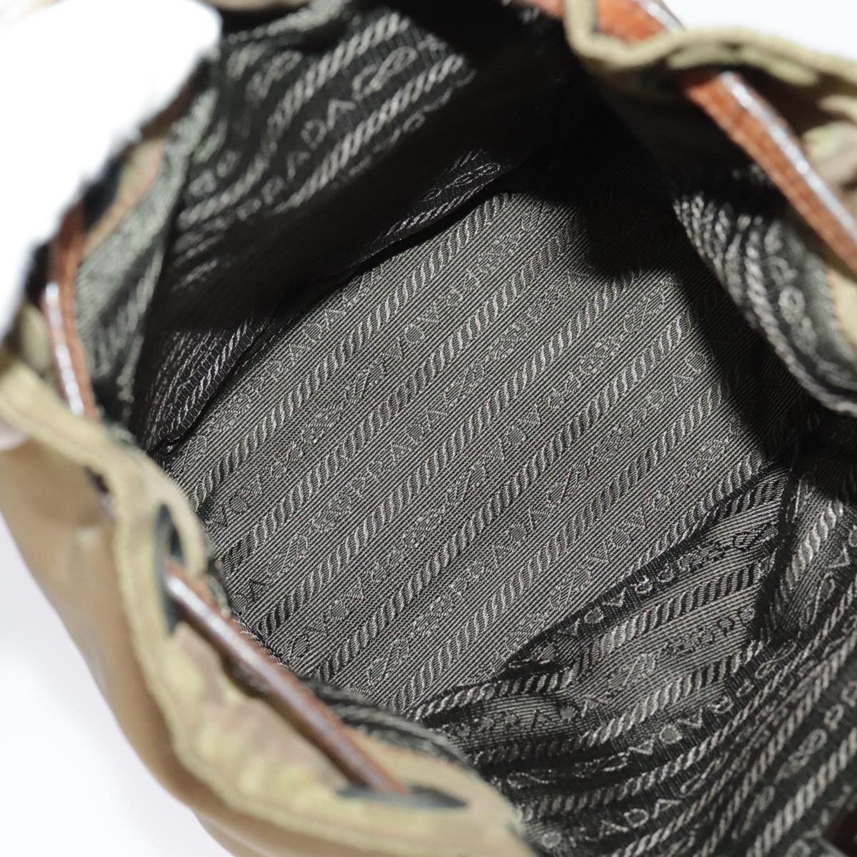 Prada Khaki Synthetic Shoulder Bag (Pre-Owned) Size ONE SIZE - 18 Thumbnail