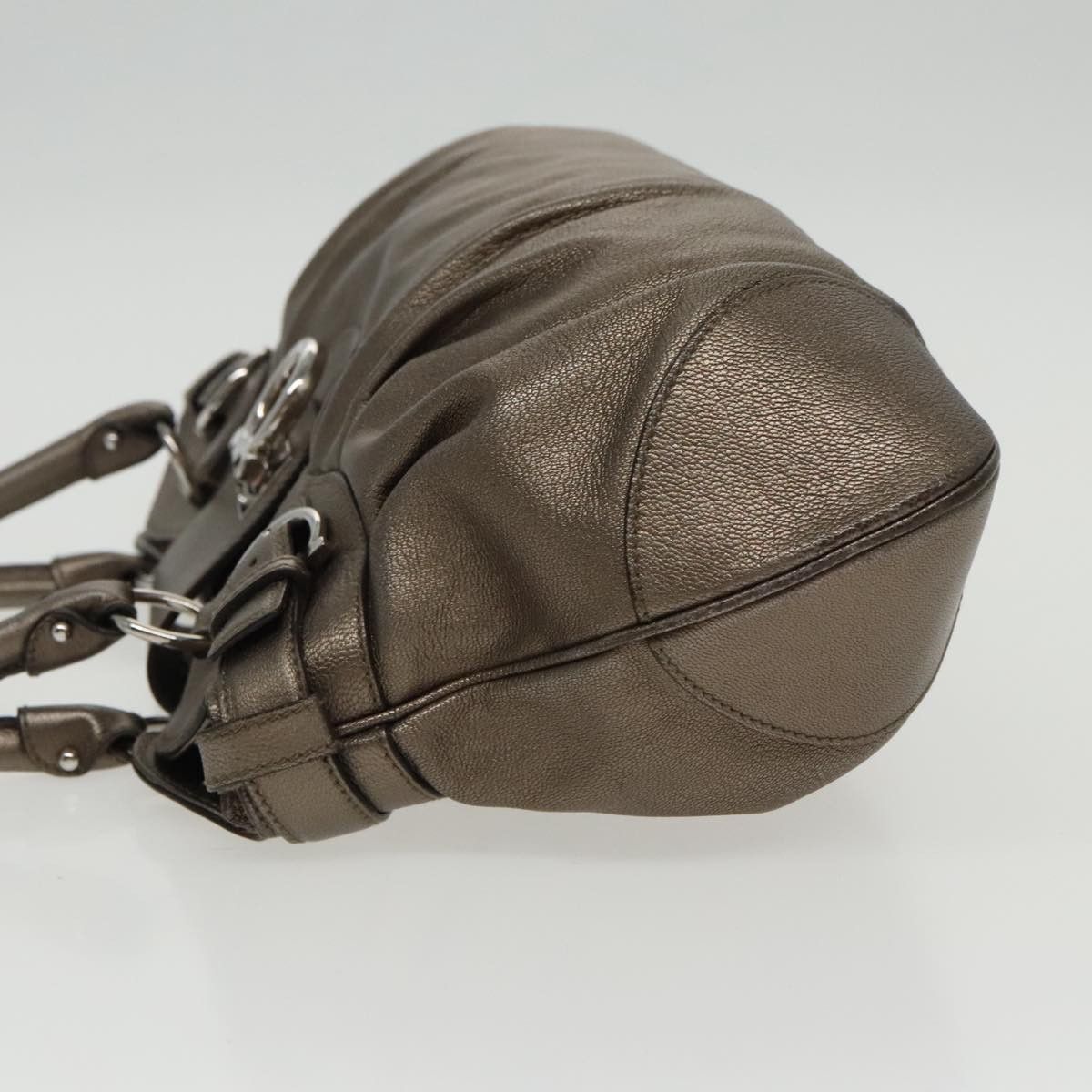 Salvatore Ferragamo Gancini Silver Leather Shopper Bag (Pre-Owned) Size ONE SIZE - 4 Thumbnail