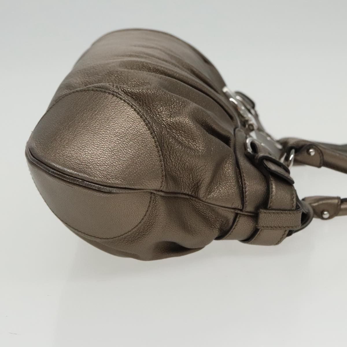Salvatore Ferragamo Gancini Silver Leather Shopper Bag (Pre-Owned) Size ONE SIZE - 3 Thumbnail