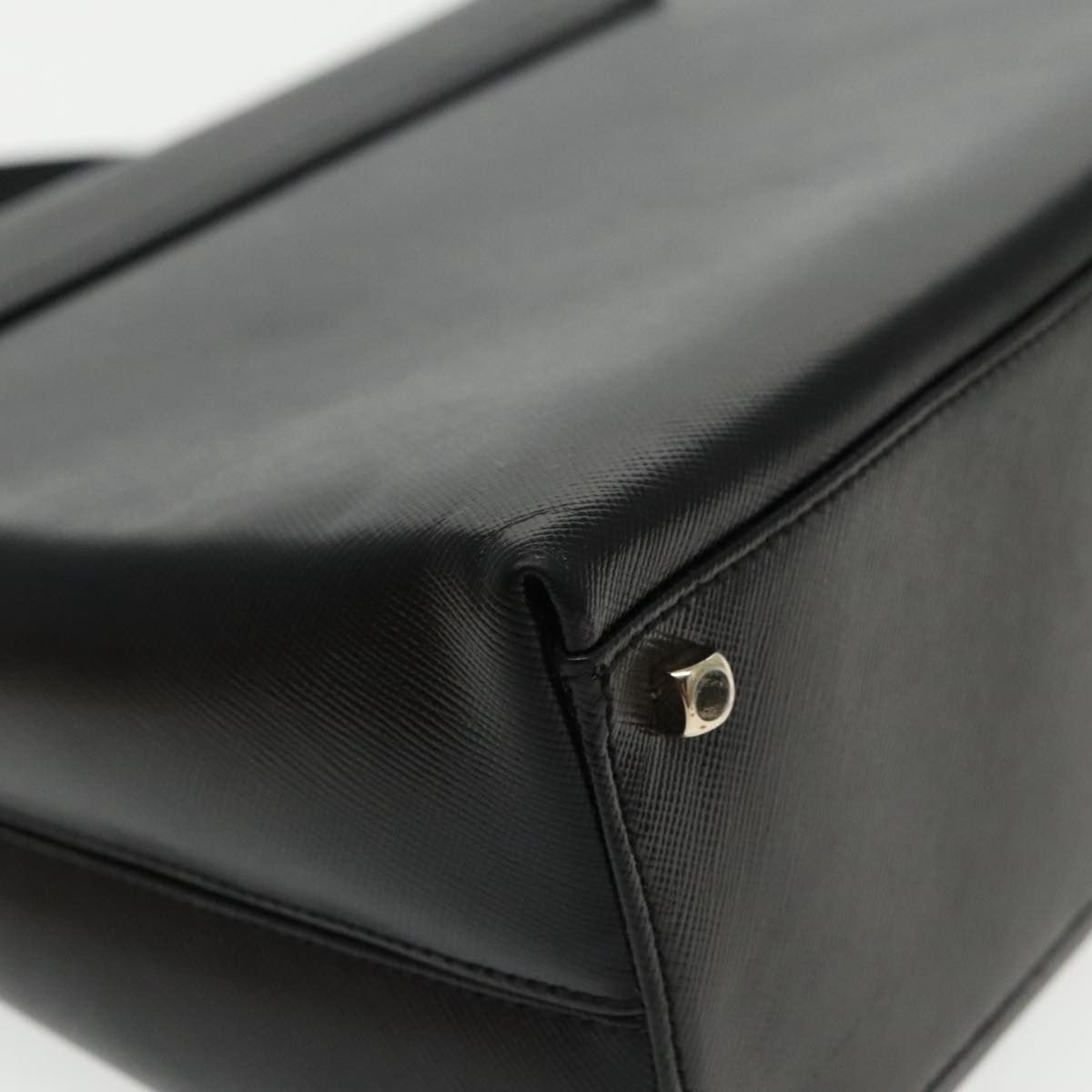 Salvatore Ferragamo Gancini Black Leather Handbag (Pre-Owned) Size ONE SIZE - 6 Thumbnail