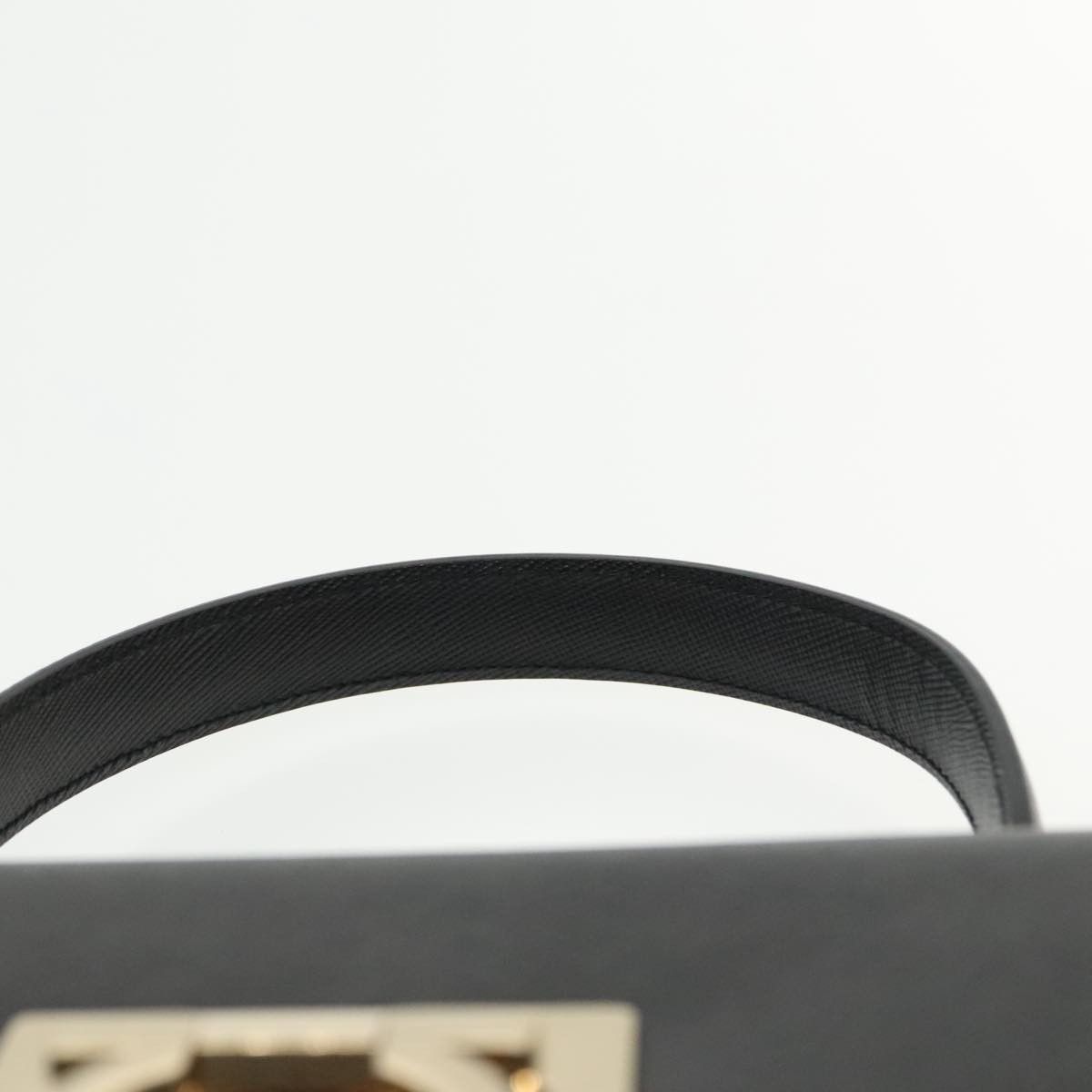 Salvatore Ferragamo Gancini Black Leather Handbag (Pre-Owned) Size ONE SIZE - 18 Thumbnail