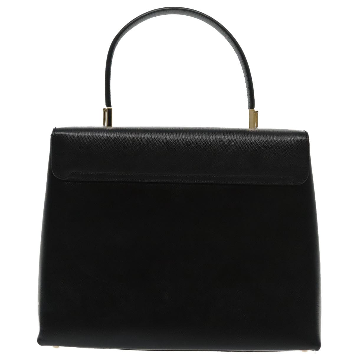 Salvatore Ferragamo Gancini Black Leather Handbag (Pre-Owned) Size ONE SIZE - 2 Thumbnail