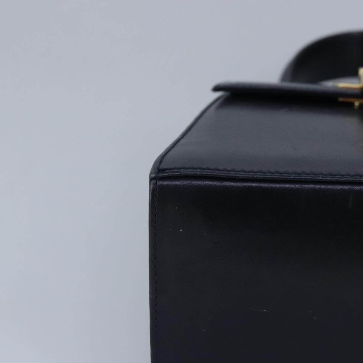 Salvatore Ferragamo Gancini Navy Leather Handbag (Pre-Owned) Size ONE SIZE - 10 Thumbnail