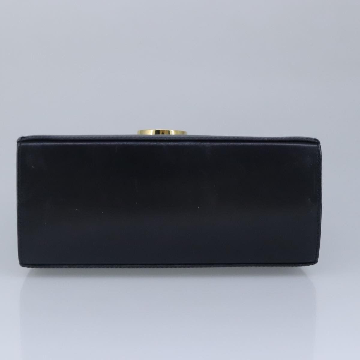 Salvatore Ferragamo Gancini Navy Leather Handbag (Pre-Owned) Size ONE SIZE - 9 Thumbnail
