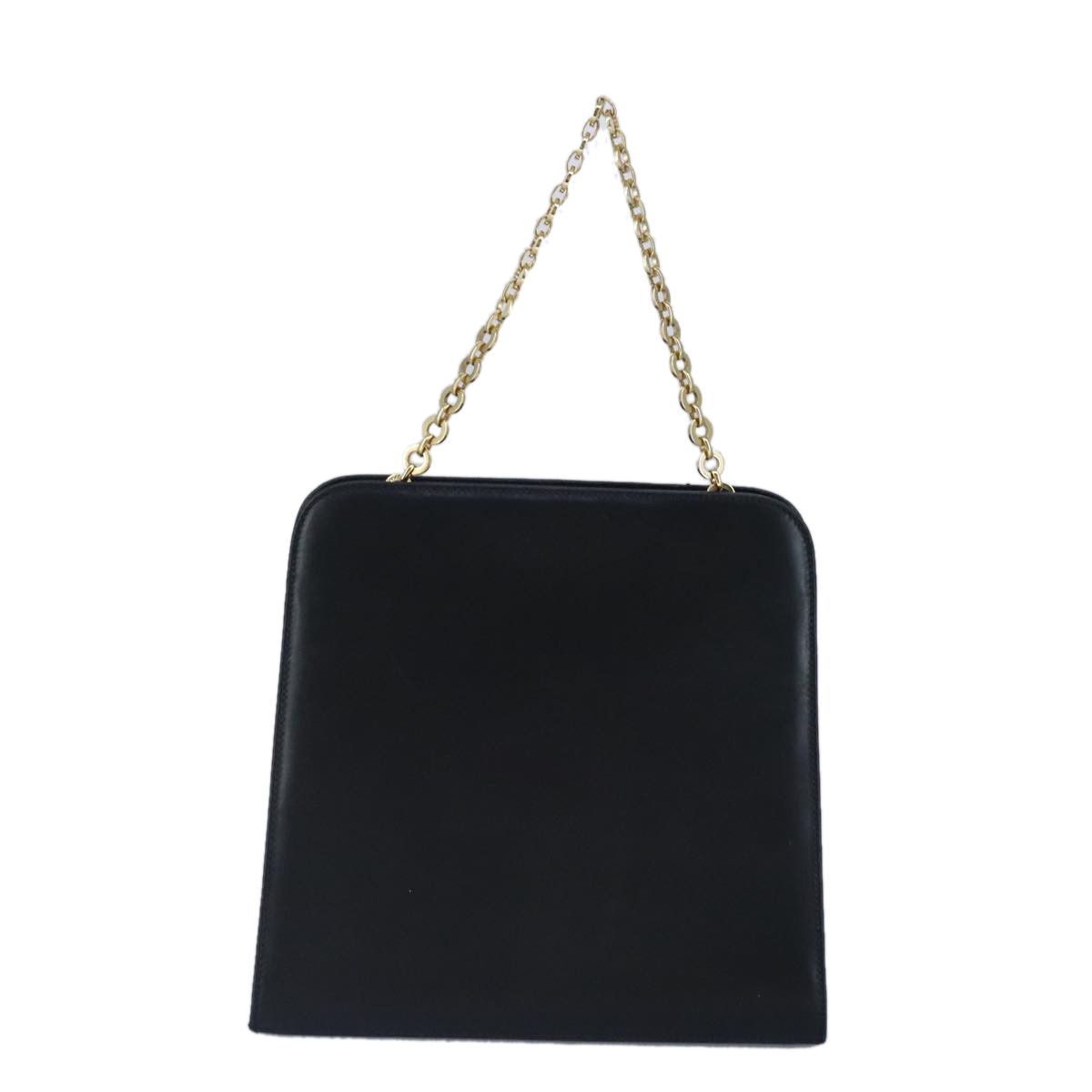 Salvatore Ferragamo Gancini Black Leather Handbag (Pre-Owned) Size ONE SIZE - 3 Thumbnail