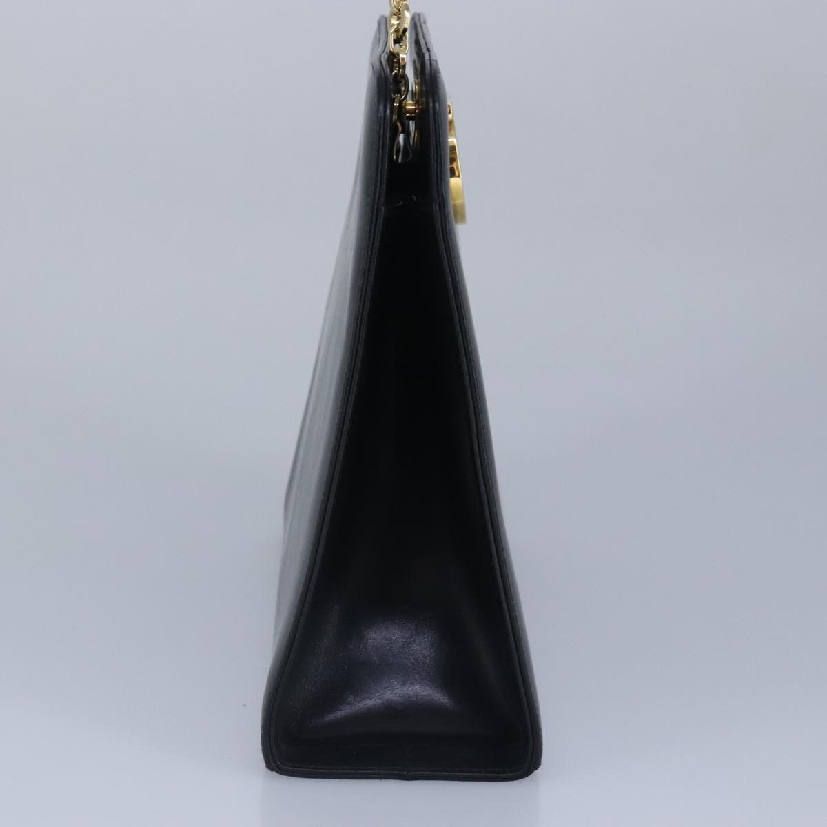 Salvatore Ferragamo Gancini Black Leather Handbag (Pre-Owned) Size ONE SIZE - 4 Thumbnail