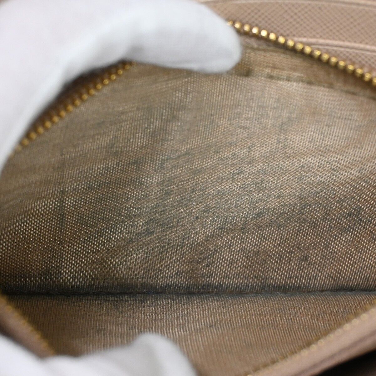 Prada Saffiano Beige Leather Wallet (Pre-Owned) Size ONE SIZE - 6 Thumbnail