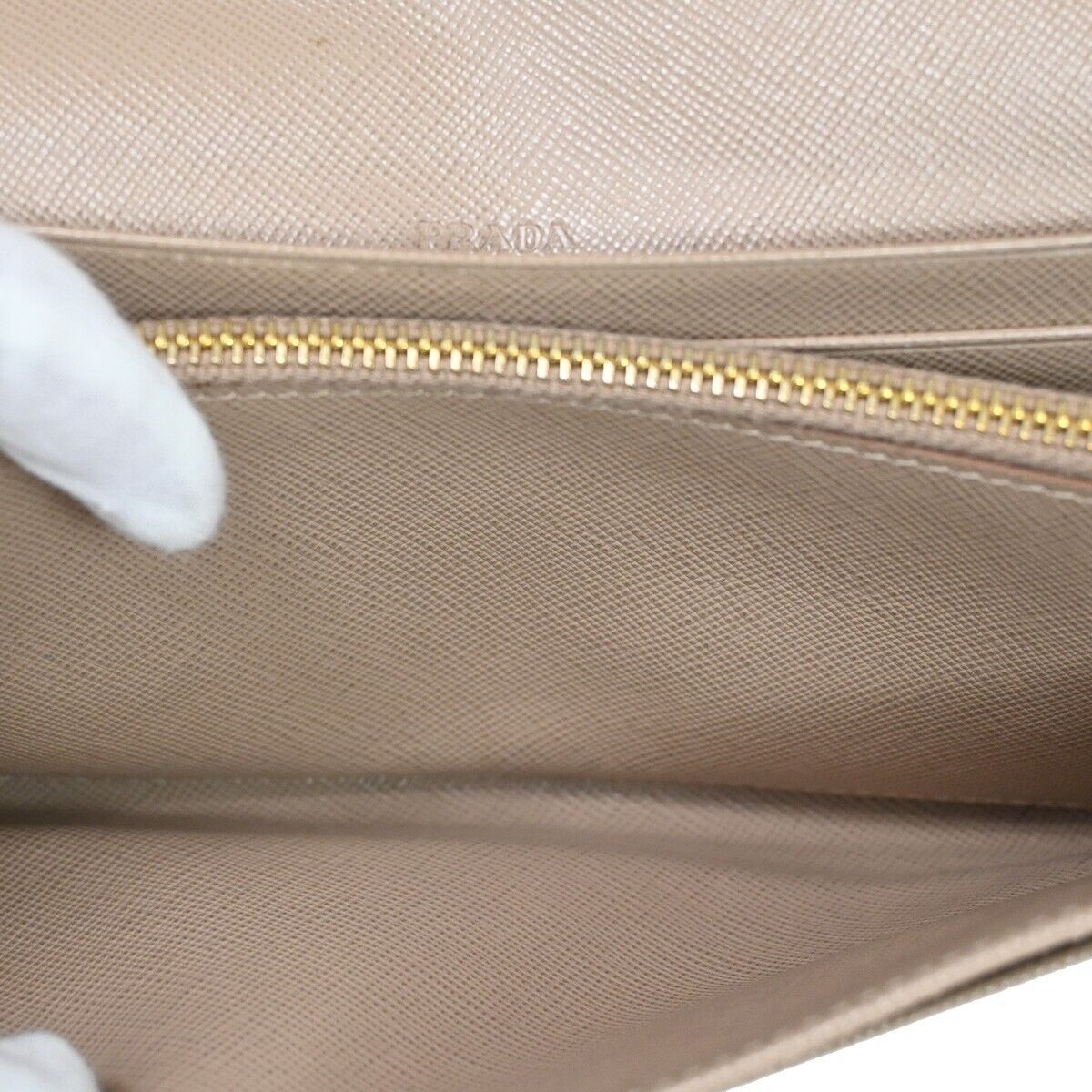 Prada Saffiano Beige Leather Wallet (Pre-Owned) Size ONE SIZE - 17 Thumbnail