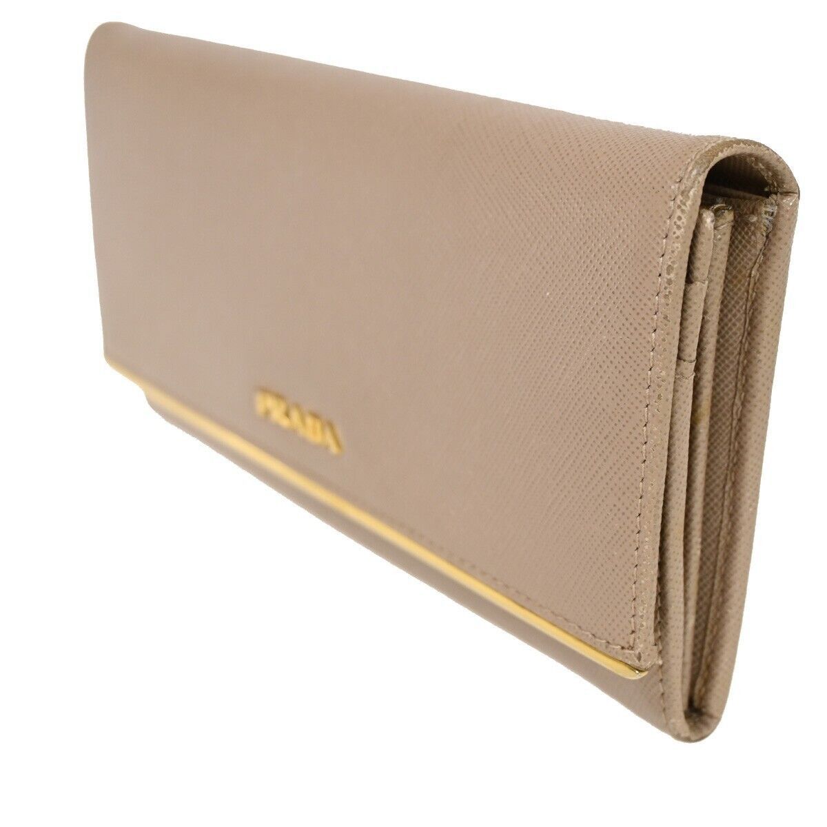 Prada Saffiano Beige Leather Wallet (Pre-Owned) Size ONE SIZE - 3 Thumbnail