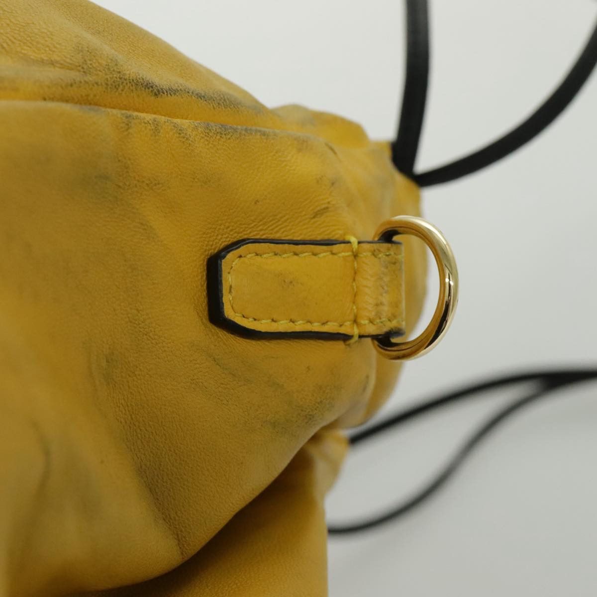 Fendi Drawstring Yellow Leather Shoulder Bag (Pre-Owned) Size ONE SIZE - 10 Thumbnail