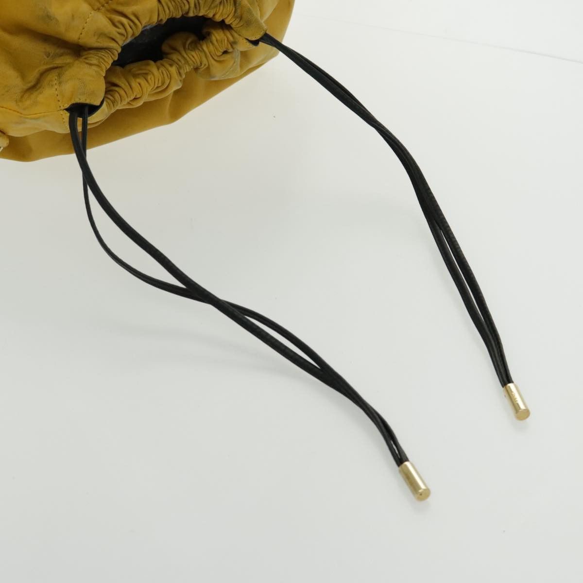 Fendi Drawstring Yellow Leather Shoulder Bag (Pre-Owned) Size ONE SIZE - 19 Thumbnail