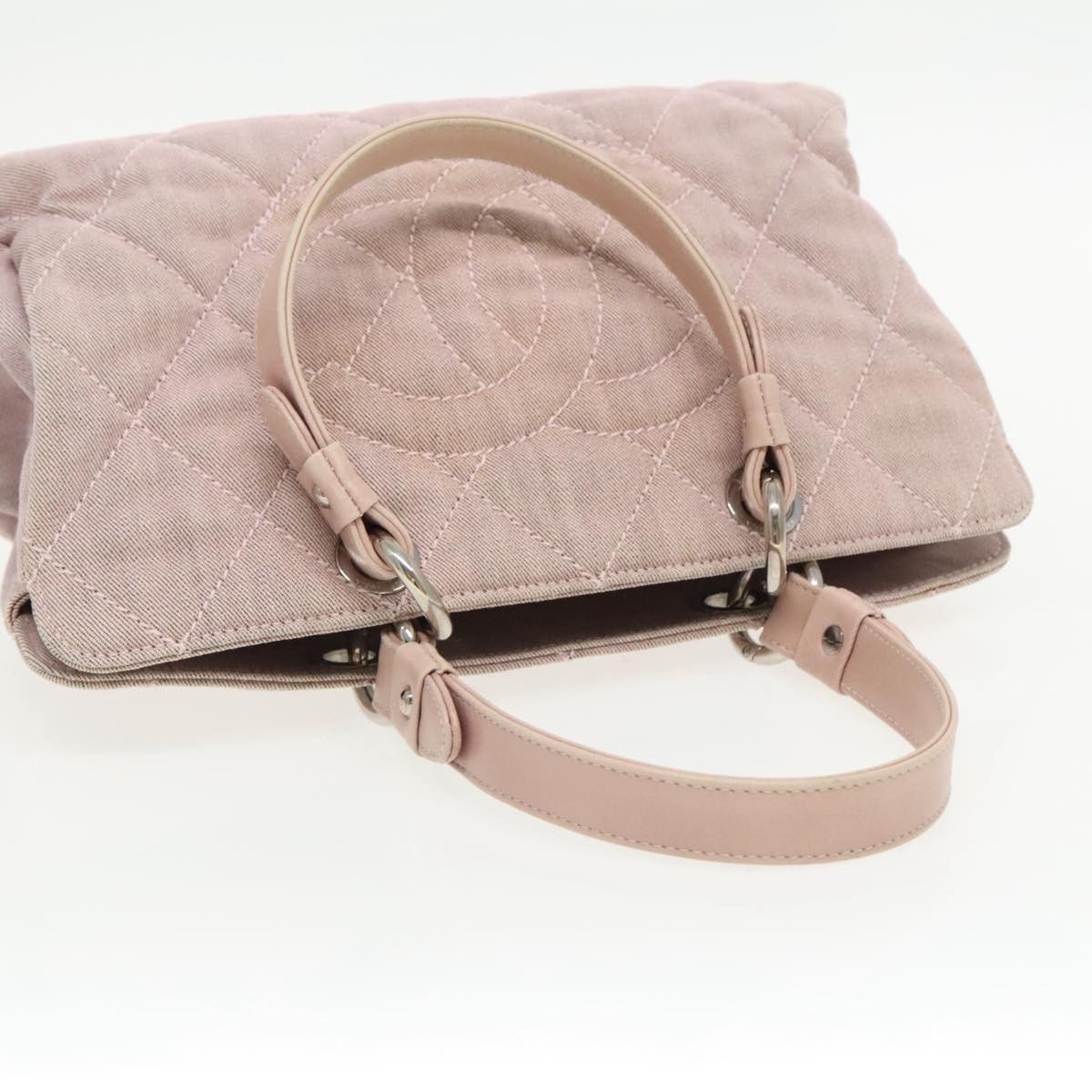 Chanel Pink Canvas Handbag (Pre-Owned) Size ONE SIZE - 6 Thumbnail