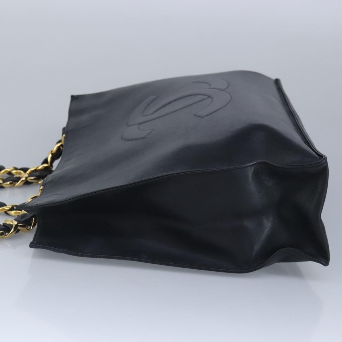Chanel Coco Mark Black Leather Tote Bag (Pre-Owned) Size ONE SIZE - 4 Thumbnail