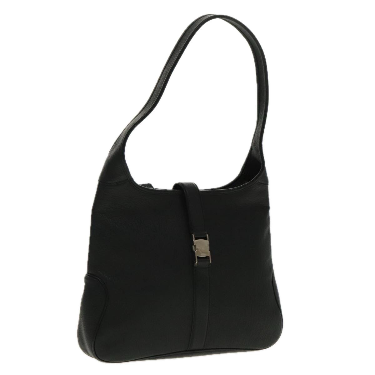 Salvatore Ferragamo Black Leather Shoulder Bag (Pre-Owned) Size ONE SIZE - 14 Thumbnail