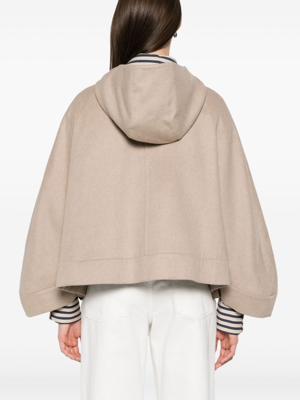 Max Mara WOOL HOODED CAPE Size M / US 6-8 / IT 42-44 - 5 Thumbnail