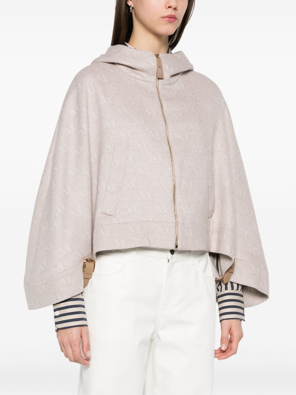 Max Mara WOOL HOODED CAPE Size M / US 6-8 / IT 42-44 - 2 Thumbnail