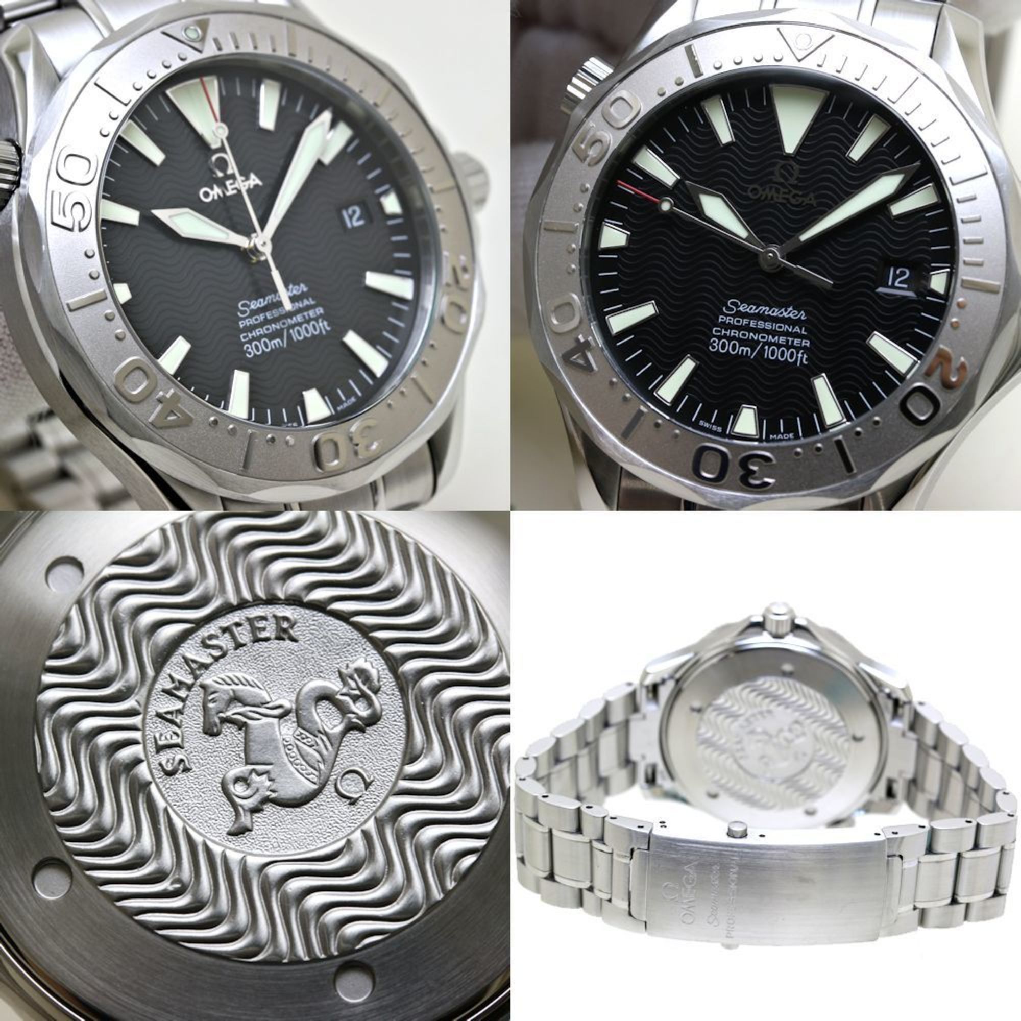 Omega OMEGA Seamaster 300m 2230.50.00 Stainless Steel x K18WG White Gold Men's 39696 Size ONE SIZE - 5 Thumbnail