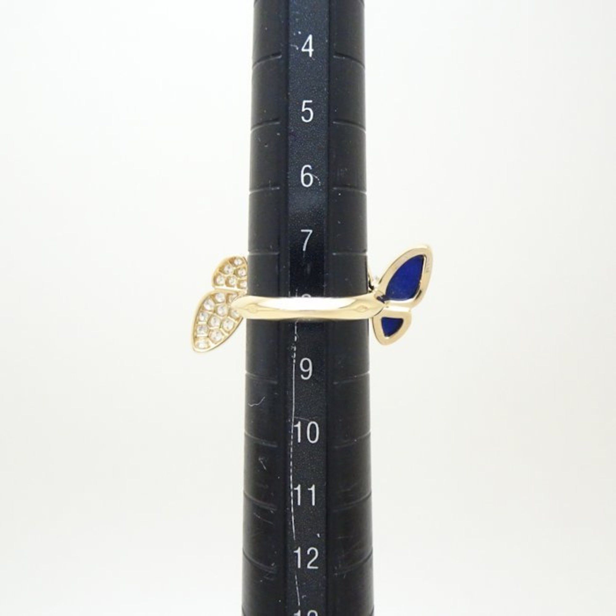 Van Cleef & Arpels Van Cleef & Arpels de Papillon Entre Les Doors Ring Diamond 0.99ct Lapis Lazuli #49 VCARP3DN00 K18YG Yellow Gold 292769 Size ONE SIZE - 5 Thumbnail