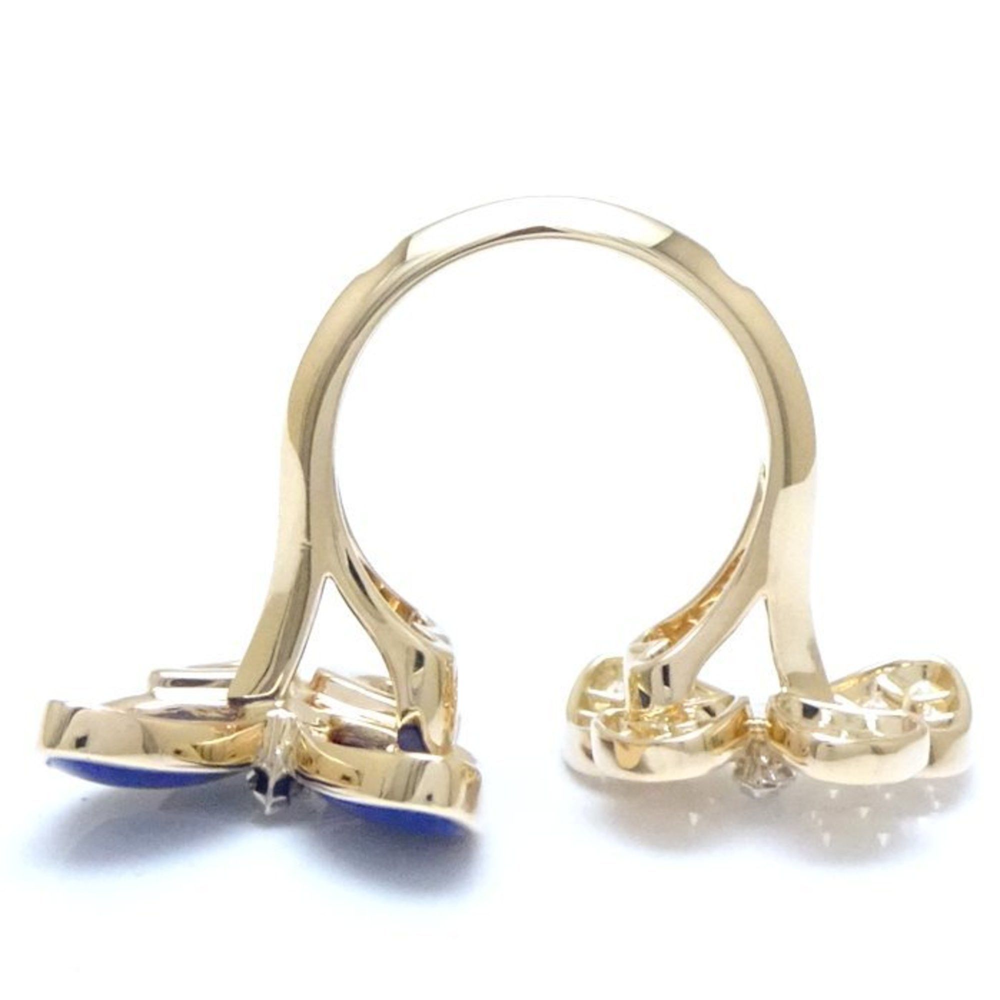 Van Cleef & Arpels Van Cleef & Arpels de Papillon Entre Les Doors Ring Diamond 0.99ct Lapis Lazuli #49 VCARP3DN00 K18YG Yellow Gold 292769 Size ONE SIZE - 4 Thumbnail