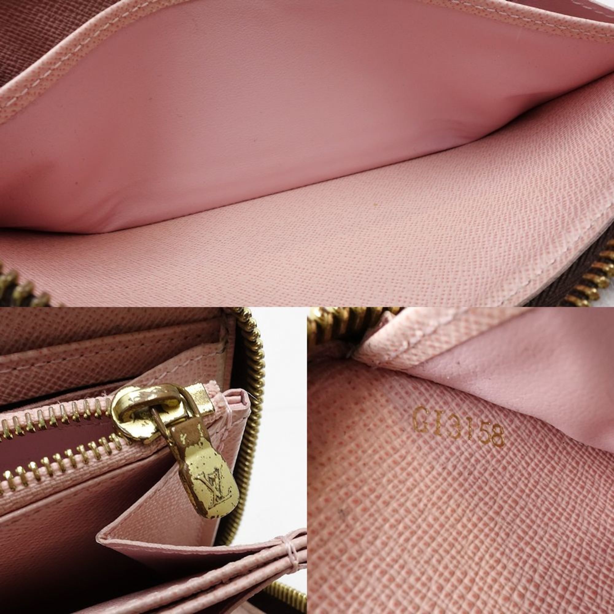 Louis Vuitton Louis Vuitton Damier Long Wallet N60046 Zippy Ebene Rose Ballerine 180832 Size ONE SIZE - 9 Thumbnail