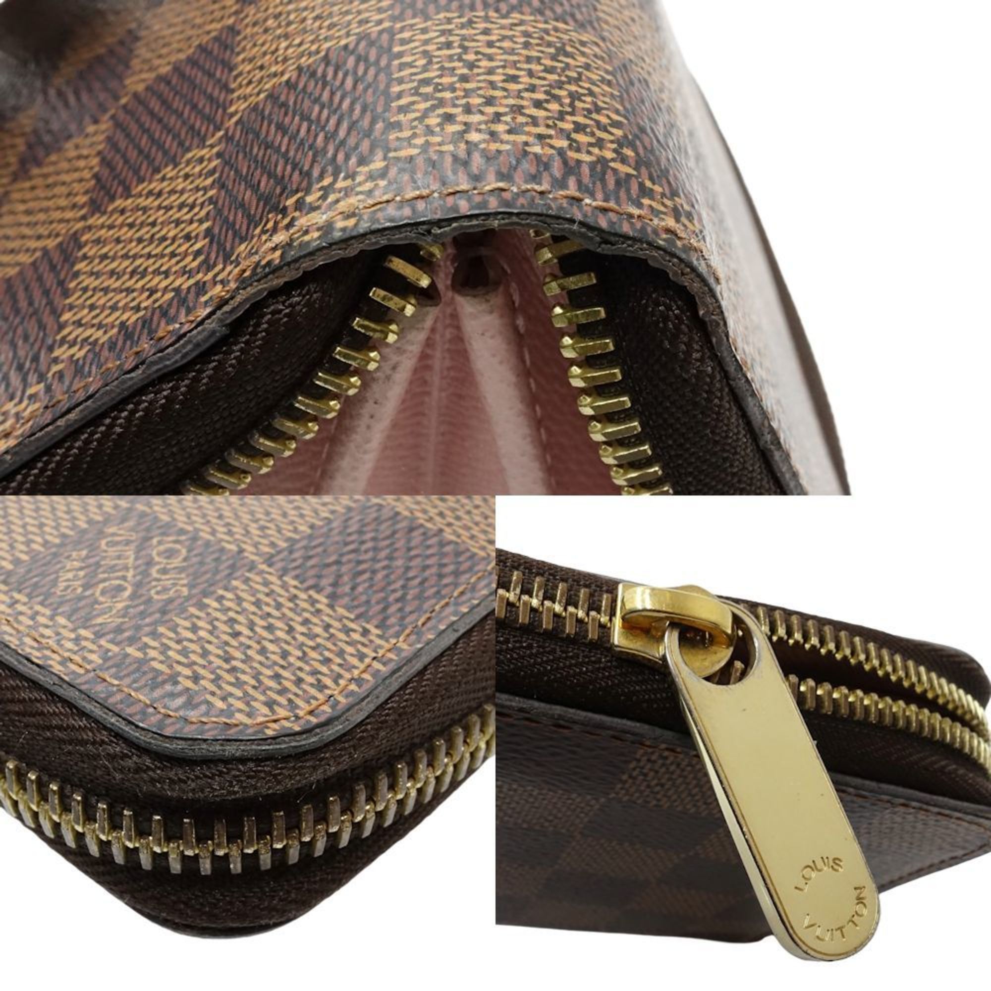 Louis Vuitton Louis Vuitton Damier Long Wallet N60046 Zippy Ebene Rose Ballerine 180832 Size ONE SIZE - 5 Thumbnail