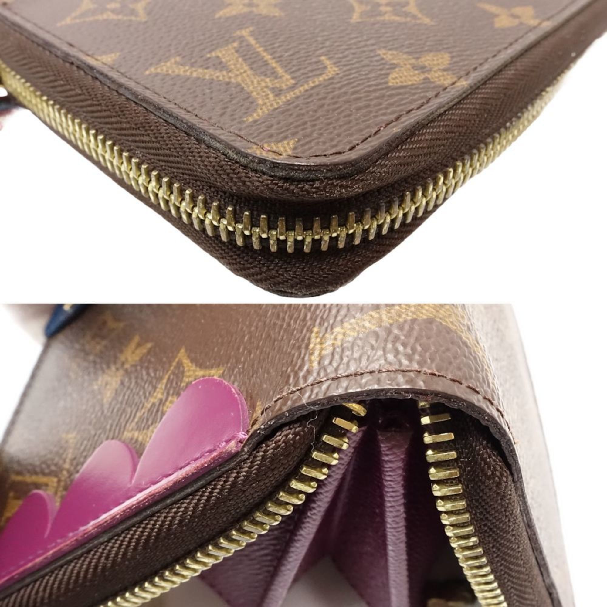 Louis Vuitton Louis Vuitton Long Wallet M61349 Zippy Monogram Totem Brown Magenta 180916 Size ONE SIZE - 5 Thumbnail