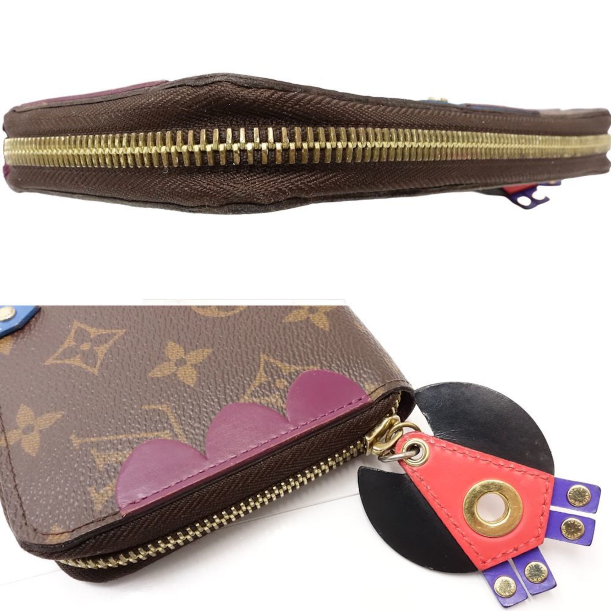Louis Vuitton Louis Vuitton Long Wallet M61349 Zippy Monogram Totem Brown Magenta 180916 Size ONE SIZE - 4 Thumbnail